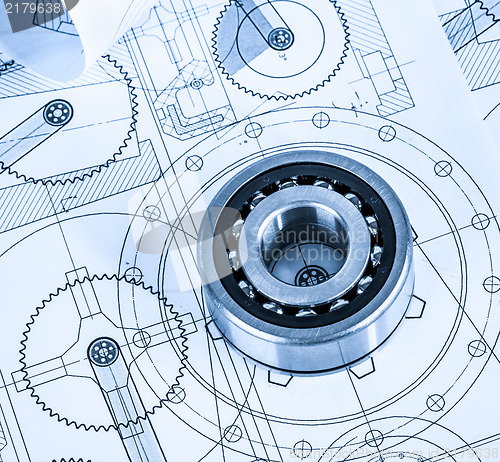 Image of Technical drawings with the bearing