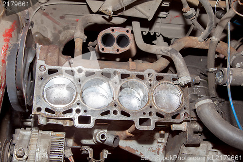 Image of Engine repair the old car