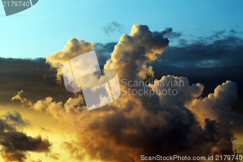 Image of Sunrise sky over the sea