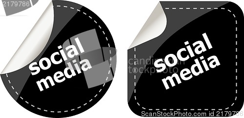 Image of social media stickers set