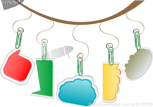 Image of Paper speech bubble set