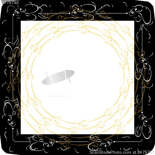 Image of vintage frames with gold ornament