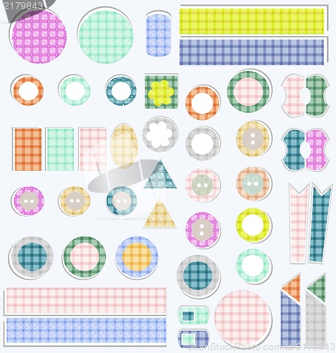 Image of set of cute scrapbook elements