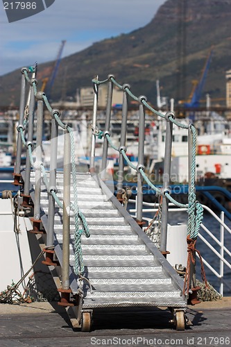 Image of boat ladder