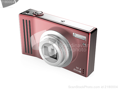 Image of Red digital photo camera