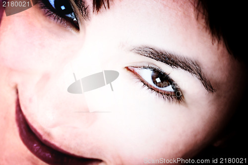 Image of Beautiful young woman face. 