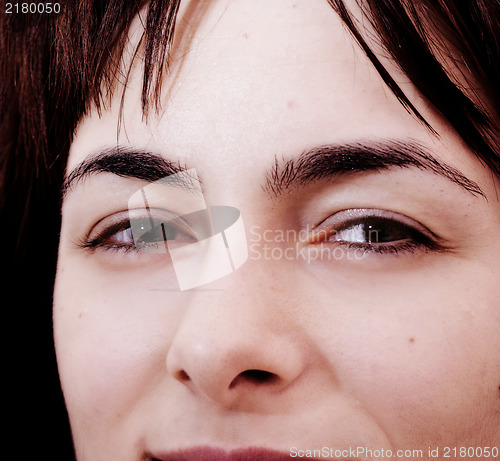 Image of Beautiful young woman face. 