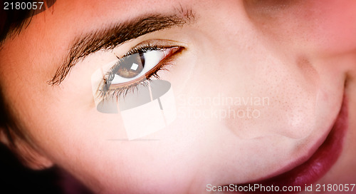 Image of Beautiful young woman face. 