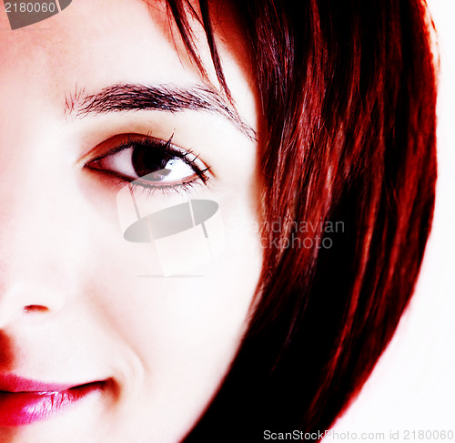 Image of Beautiful young woman face. 