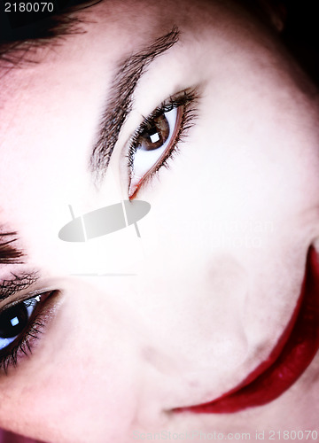 Image of Beautiful young woman face. 