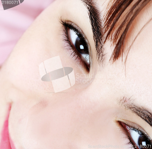 Image of Beautiful young woman face. 
