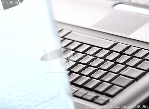Image of Modern and stylish laptop. 