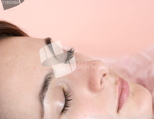 Image of Beautiful young woman sleeping.