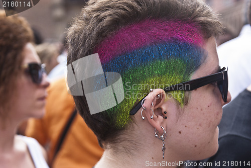 Image of Participants at gay pride 2012 of Bologna