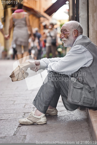 Image of homeless asking for help