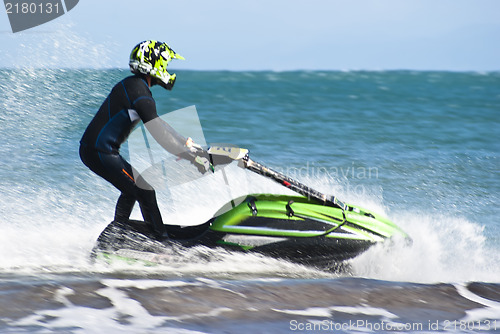 Image of man on the jet sky