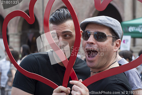 Image of Participants at gay pride 2012 of Bologna