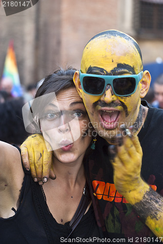 Image of Participants at gay pride 2012 of Bologna