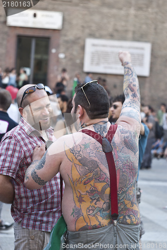 Image of Participants at gay pride 2012 of Bologna