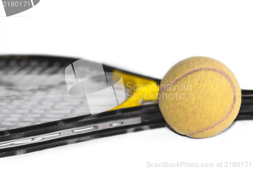 Image of Tennis ball and racket 