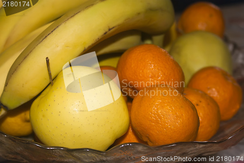 Image of Glass basket of fresh fruits