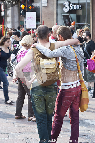 Image of Participants at gay pride 2012 of Bologna