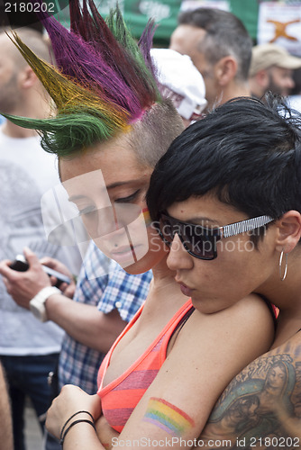 Image of Participants at gay pride 2012 of Bologna