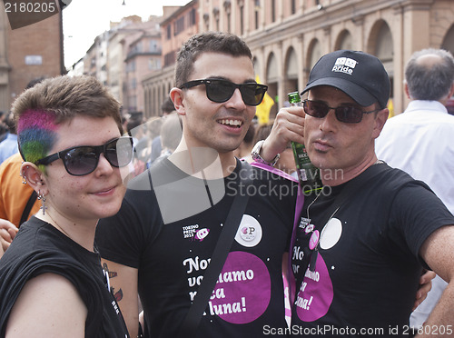 Image of Participants at gay pride 2012 of Bologna