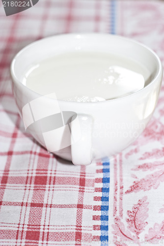 Image of Cup of milk on the table