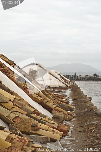 Image of A salt mound for salt production