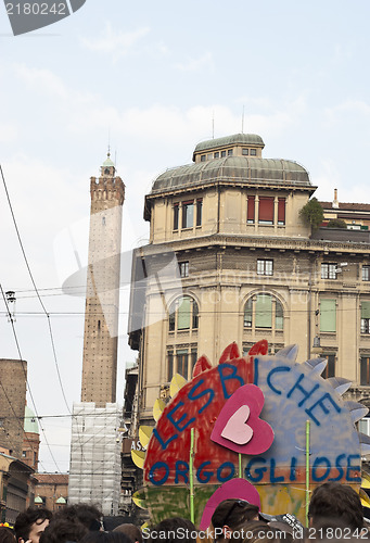 Image of Participants at gay pride 2012 of Bologna