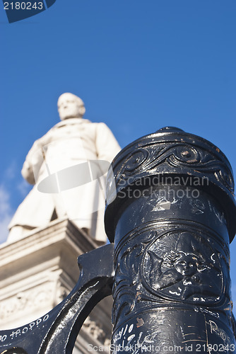 Image of symbol of sicily in politeama's square