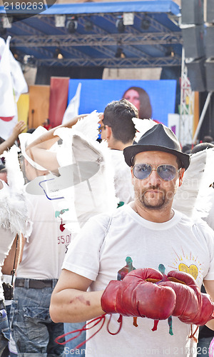 Image of Participants at gay pride 2012 of Bologna