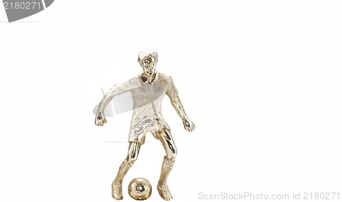 Image of Golden statue of football player