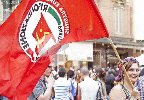 Image of Participants at gay pride 2012 of Bologna