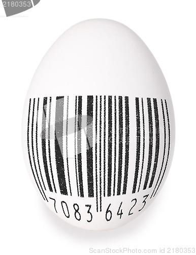 Image of Egg with black bar-code