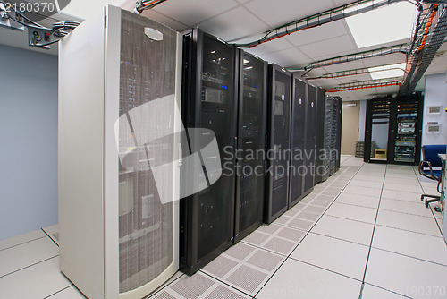 Image of Modern interior of server room in datacenter