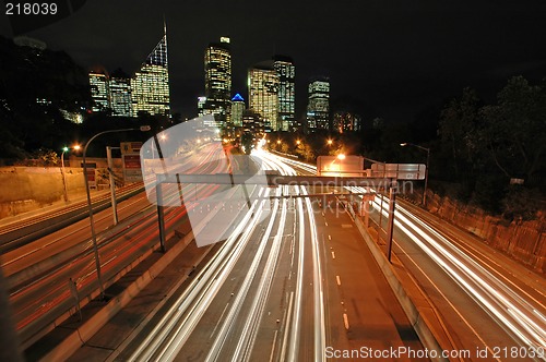 Image of Sydney night traffic