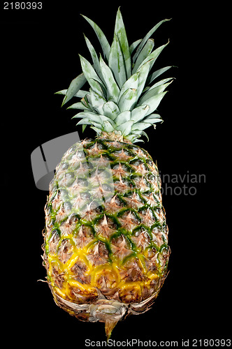 Image of pineapple isolated on black