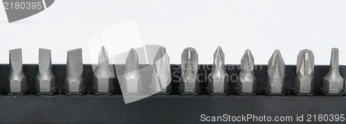 Image of various size screwdriver pieces