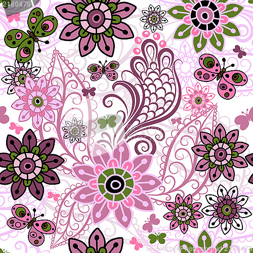 Image of Seamless spring vintage pattern