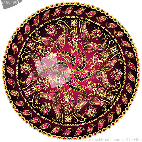 Image of Black-purple vintage round frame