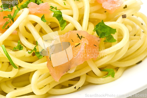 Image of Spaghetti with salmon