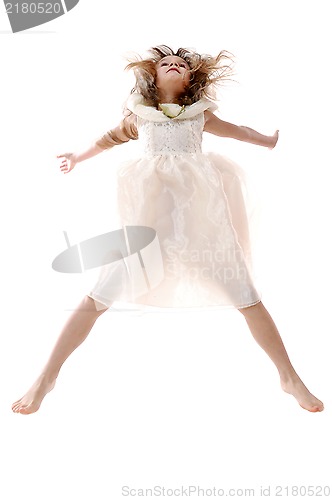 Image of jumping child isolated