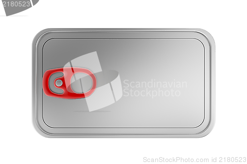 Image of Top view of sardine can