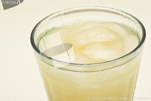 Image of close-up of a cocktail with ice