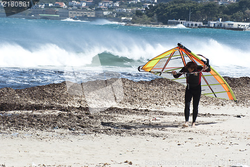 Image of man on the windsurf at Mondello