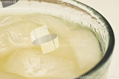 Image of close-up of a cocktail with ice