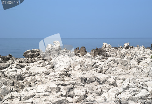 Image of rock and sea. Cefalu