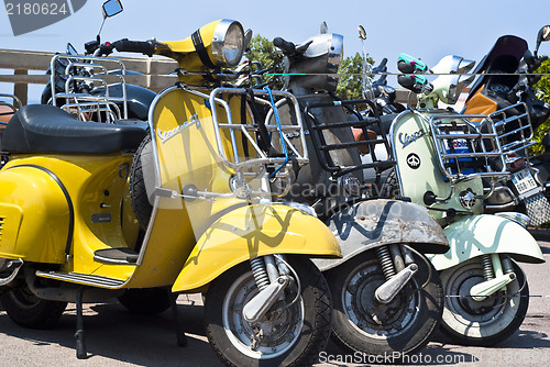 Image of Vespa scooters